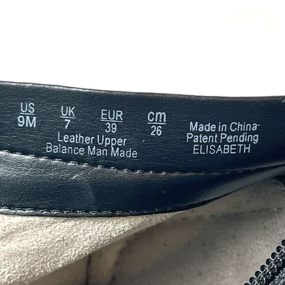 Naturalizer N5 Comfort Heel Ankle Boots Womens Sz 9M Black Leather Zip Up Casual - Picture 10 of 11